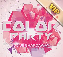 艺术宣传海报：Color Party Flyer